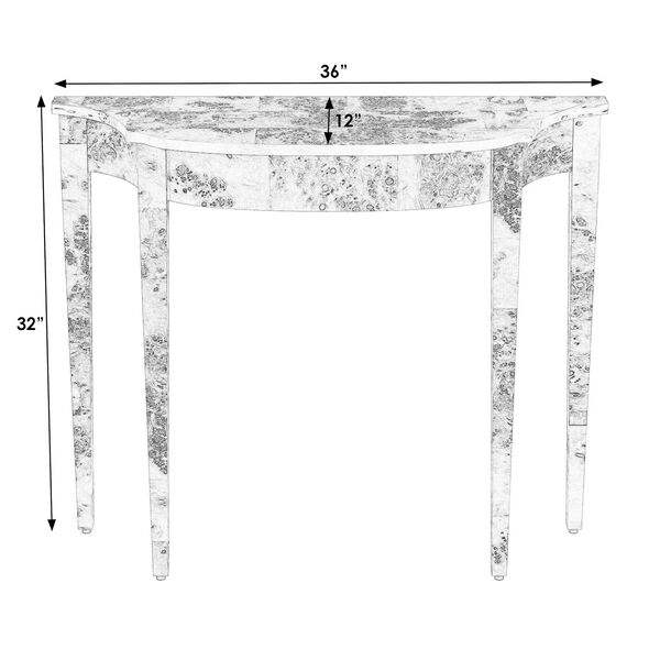 Chester Traditional Burl Console Table, image 6