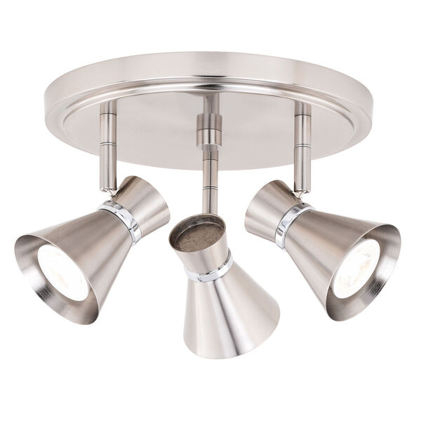 Alto Brushed Nickel with Chrome Three-Light Directional Light, image 1