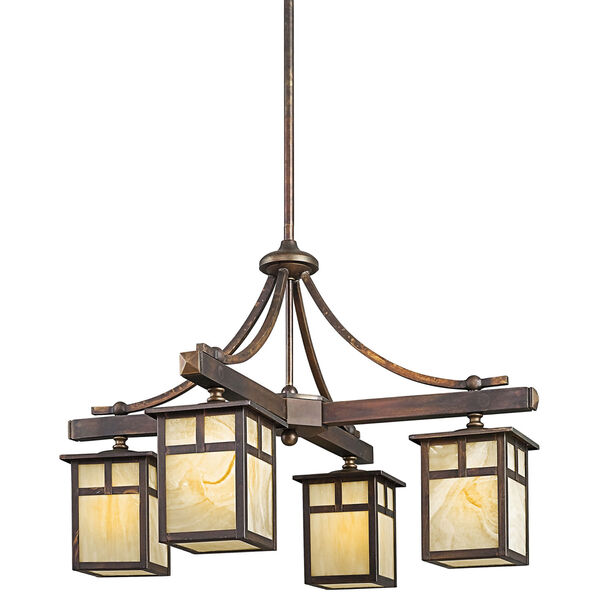 Alameda Canyon View Four-Light Outdoor Chandelier, image 1