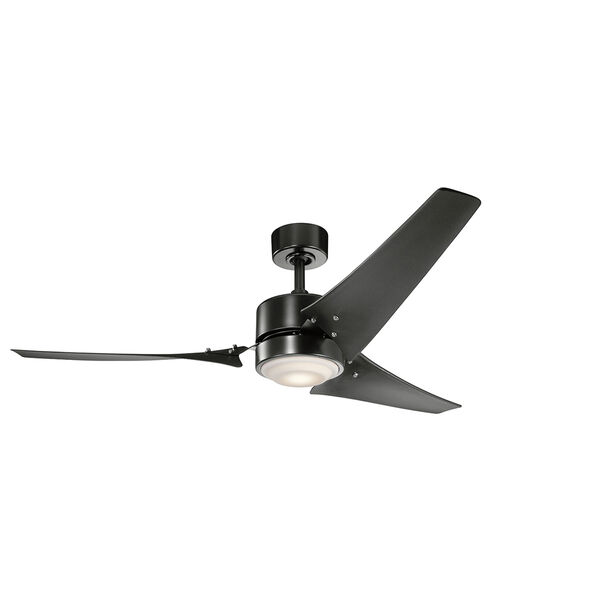 Rana Satin Black 60-Inch Wet Location LED Ceiling Fan, image 1