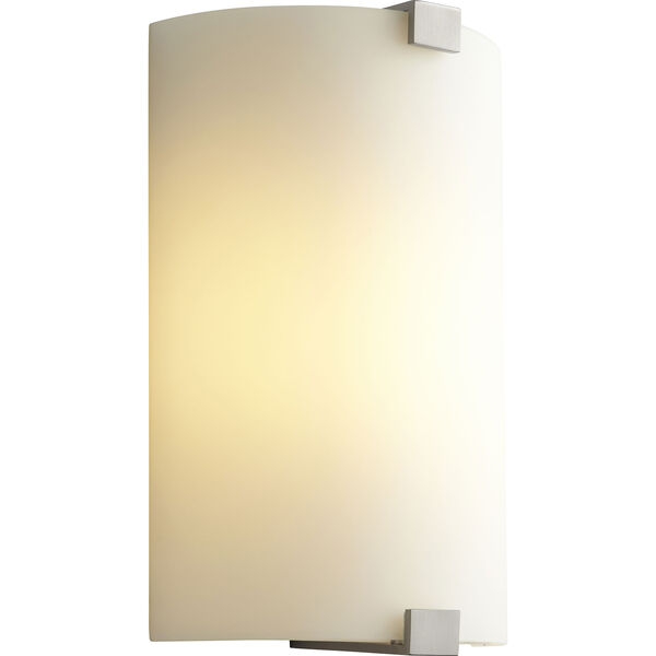Siren Satin Nickel One-Light LED Wall Sconce with White Opal Glass, image 2