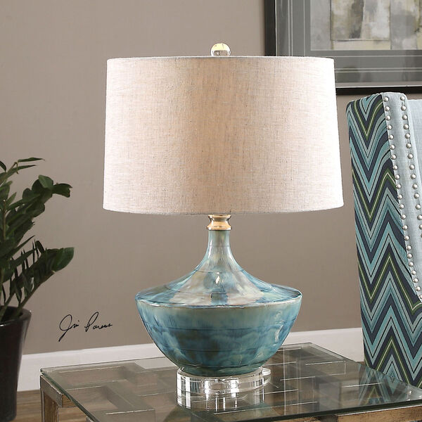 Chasida Blue One-Light Ceramic Lamp, image 2