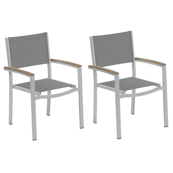 Travira Titanium Arm Chair Set of 2, image 1