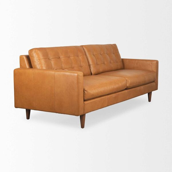 Olaf Tan Leather Sofa, image 5