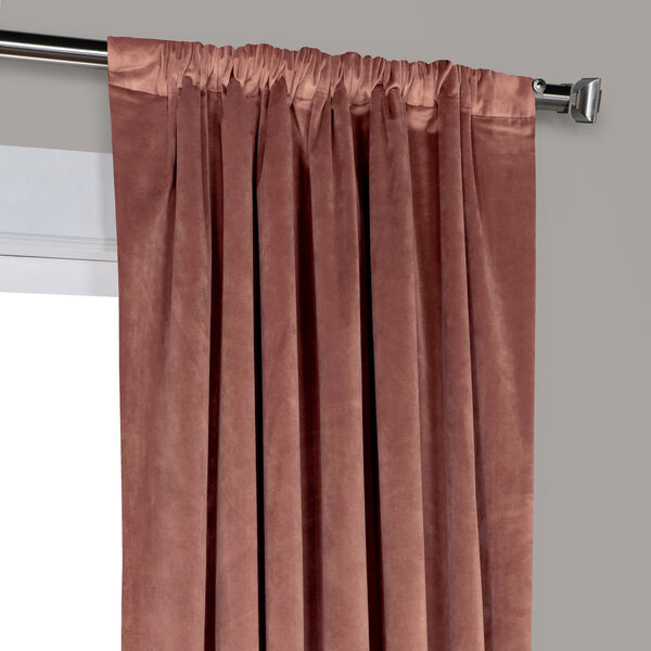 Pink 120 x 50 In. Plush Velvet Curtain Single Panel, image 8