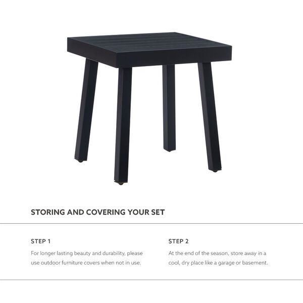 Monica Black Outdoor Side Table, image 5