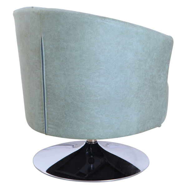 Nicollet Chrome Teal Fabric Armed Leisure Chair, image 4