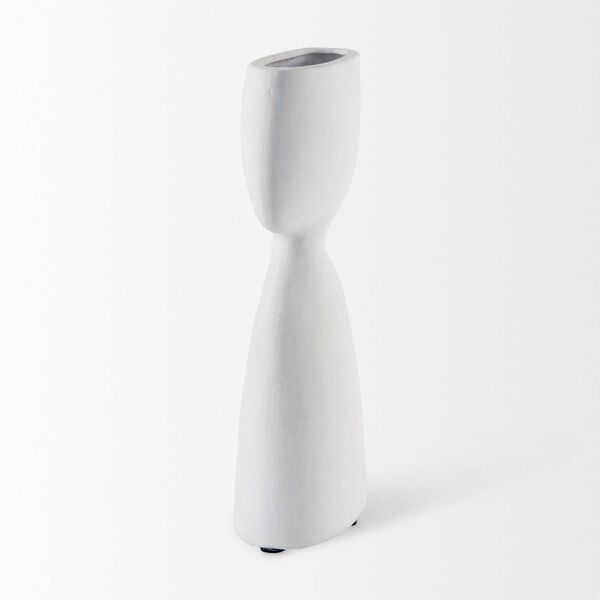 Rylee White Ceramic Vase, image 4