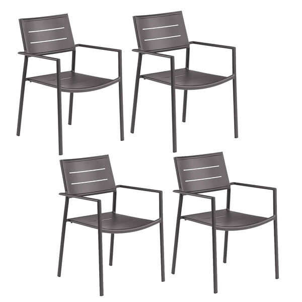 Eiland Carbon Patio Arm Chair, Set of 4, image 1