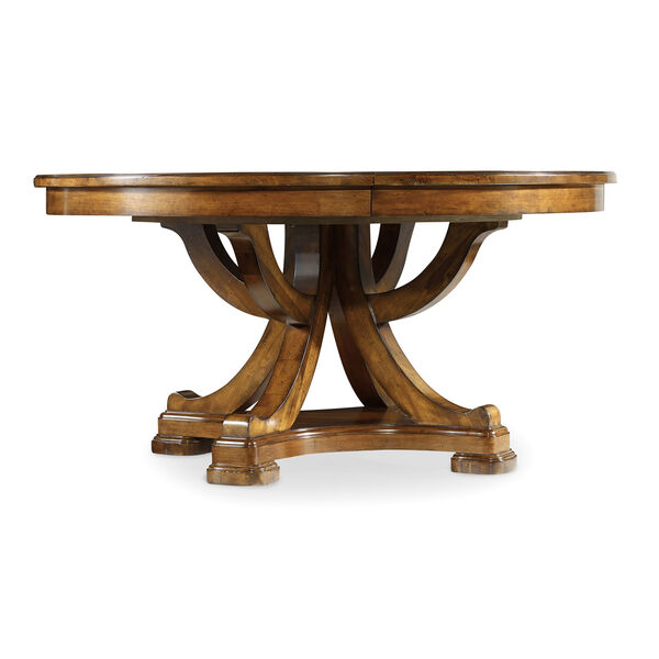 Tynecastle Round Pedestal Dining Table with One 18-Inch Leaf, image 1