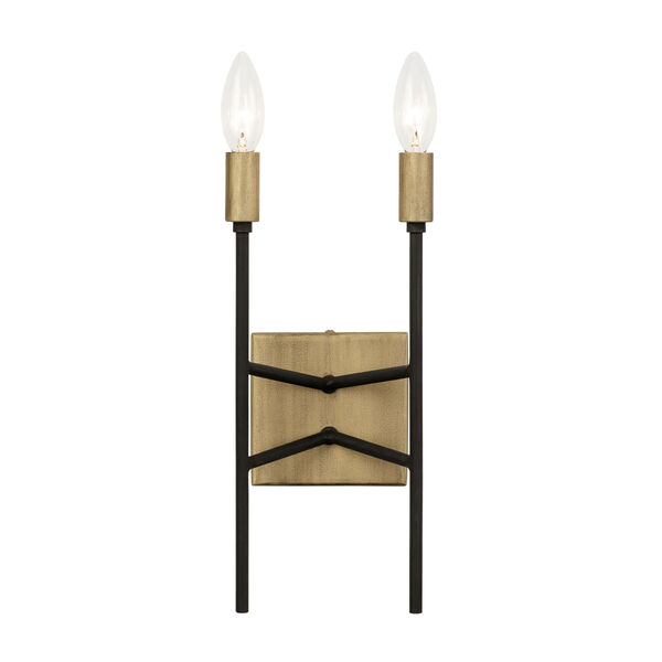 Bodie Havana Gold Carbon Two-Light Wall Sconce, image 3