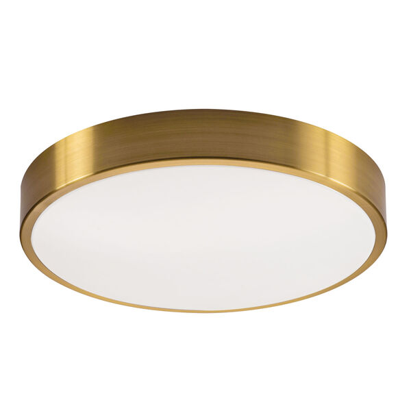 Octavia Satin Brass Two-Light 12-Inch LED Flush Mount, image 1