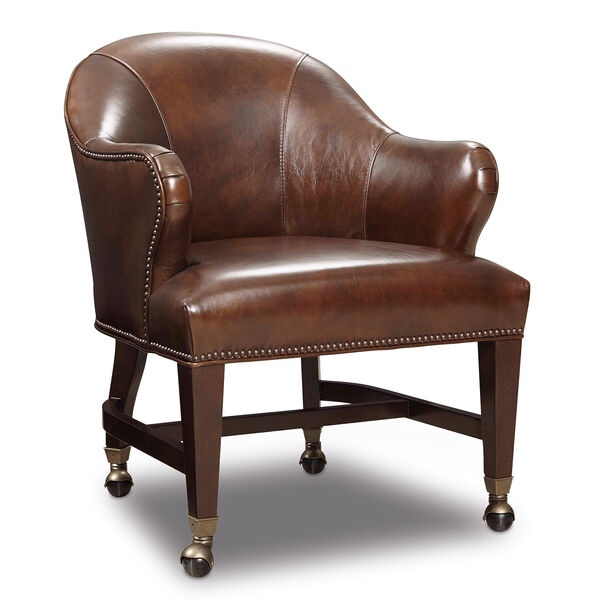 Queen Brown Leather Game Chair, image 1