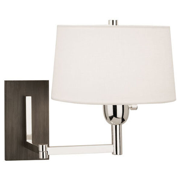 Wonton Silver and Weathered Wood One-Light Wall Swinger, image 1