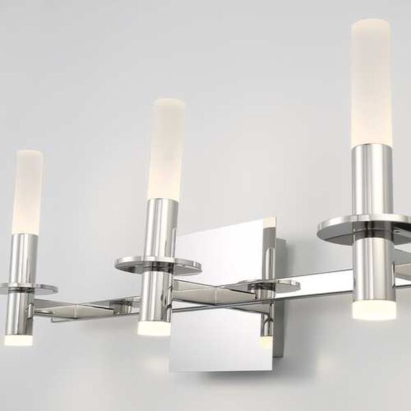 Torna Polished Nickel Six-Light Integrated LED Bath Vanity, image 5
