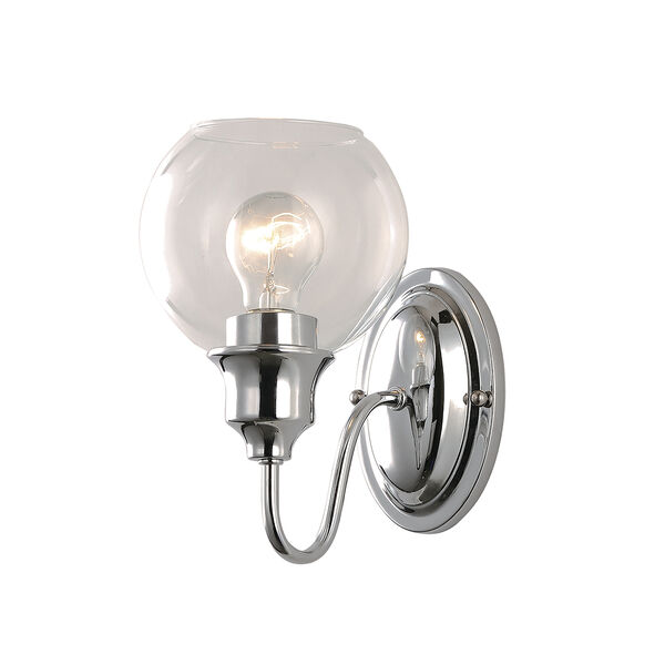 Ballord Polished Chrome Six-Inch One-Light Wall Sconce, image 1