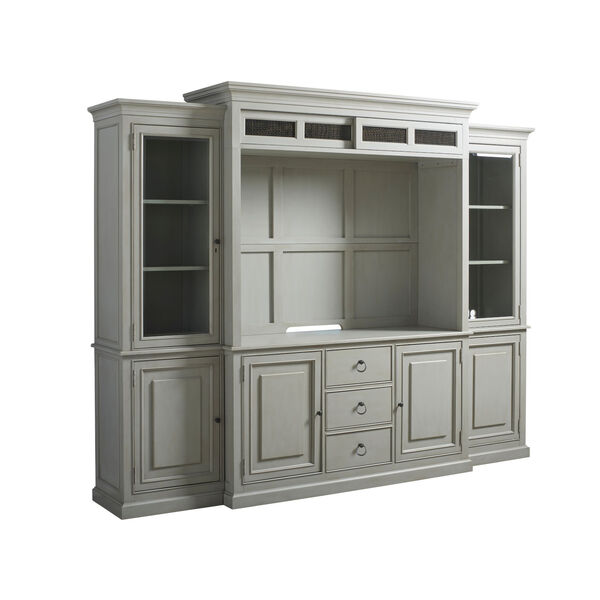 Summer Hill French Gray Complete Console with Hutch, image 2