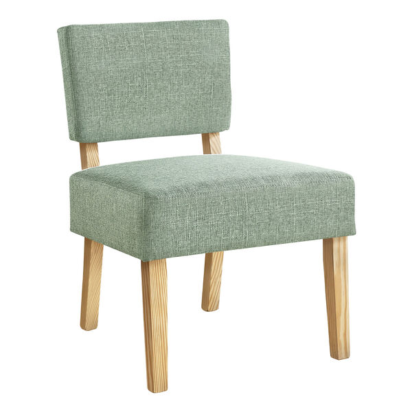 Light Green and Natural Armless Chair, image 1