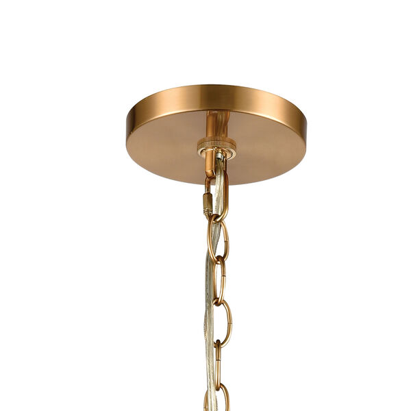 Darlene Satin Brass Three-Light Pendant, image 3