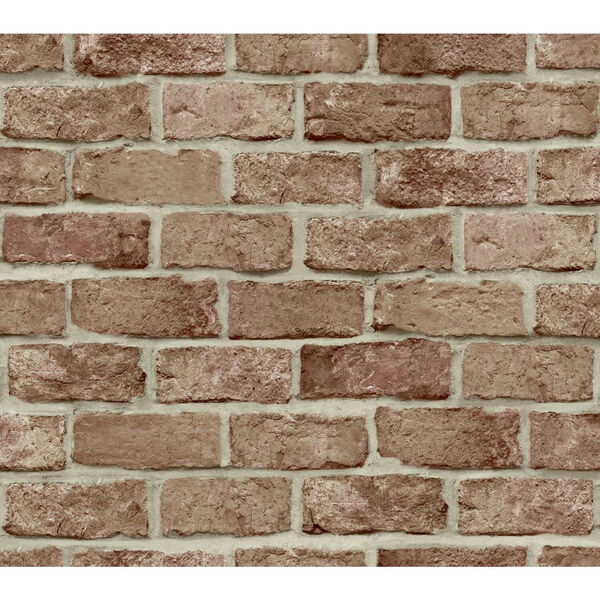 Stonecraft Stretcher Red Brick Peel and Stick Wallpaper, image 2