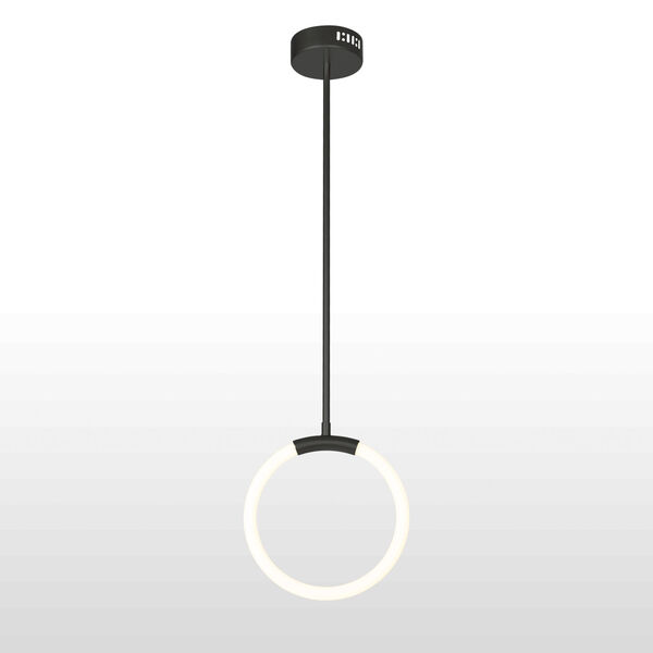 Hoops Black LED Pendant, image 2