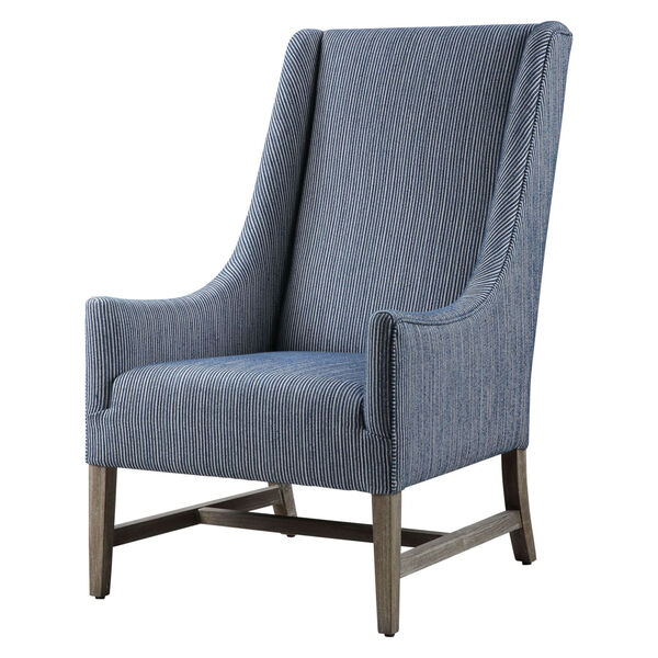 Galiot Blue and White Arm Chair, image 5