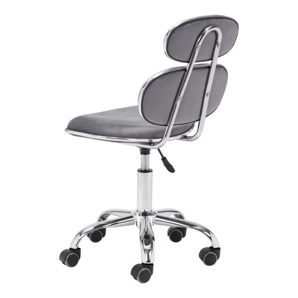 Iris Gray and Silver Office Chair, image 6