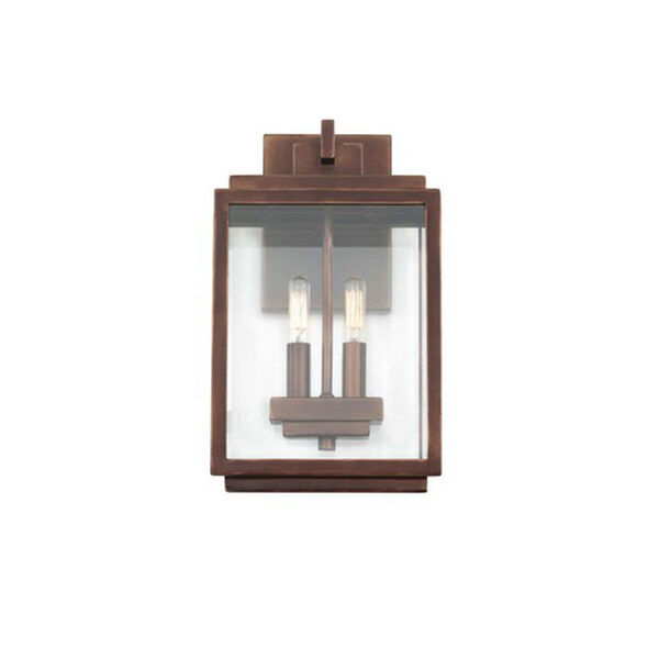 Chester Copper Patina Two Light Outdoor Wall Mount, image 1