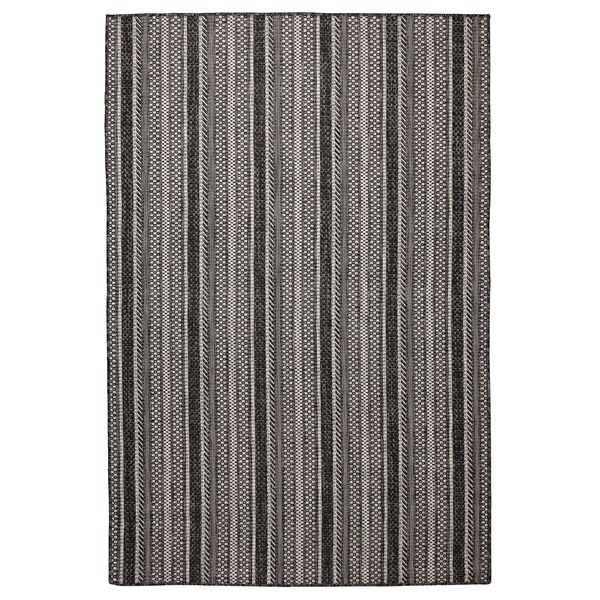 Carmel Rope Stripe Black Stripe Rectangular: 7 Ft. 10 In. x 9 Ft. 10 In. Indoor Outdoor Rug, image 2
