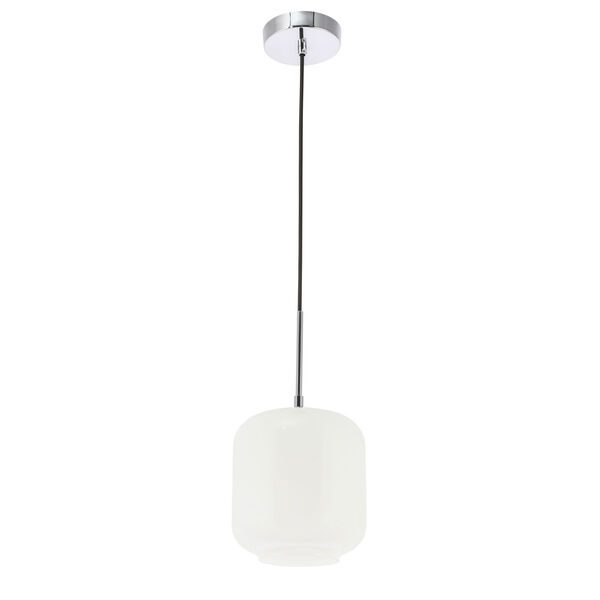 Collier Chrome Seven-Inch One-Light Mini Pendant with Frosted White Glass, image 5