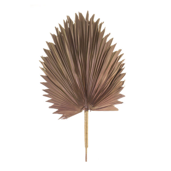 Brown Fan Palm Leaf Artificial Floral Spray, Set of Six, image 1