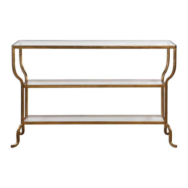 Deline Gold Console Table, image 1