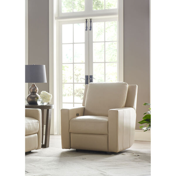 Carter Beige Moore Giles Leather Motion Chair, image 3
