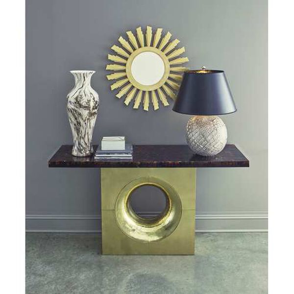 Ally Cream and Gray One-Light Table Lamp with Black Shade, image 4
