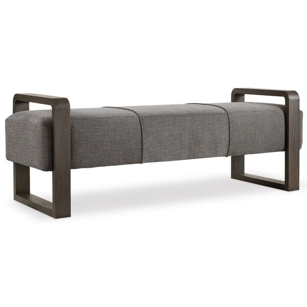 Curata Gray Upholstered Bench, image 1