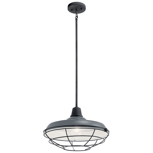 Pier Gloss Gray One-Light 11-Inch Outdoor Pendant, image 1