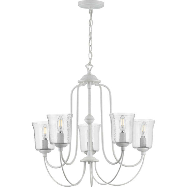 Bowman Cottage White 26-Inch Five-Light Chandelier, image 3