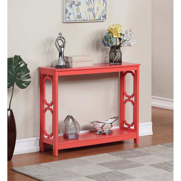 Omega Coral Console Table with Shelf, image 2