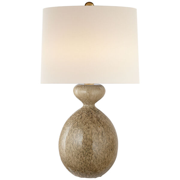 Gannet Table Lamp in Marbleized Sienna with Linen Shade by AERIN, image 1
