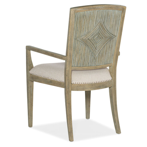 Surfrider Natural Carved Back Arm Chair, image 2