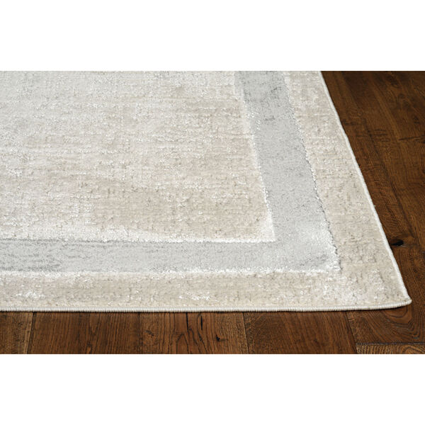 Luna Border Ivory and Silver Area Rug, image 2