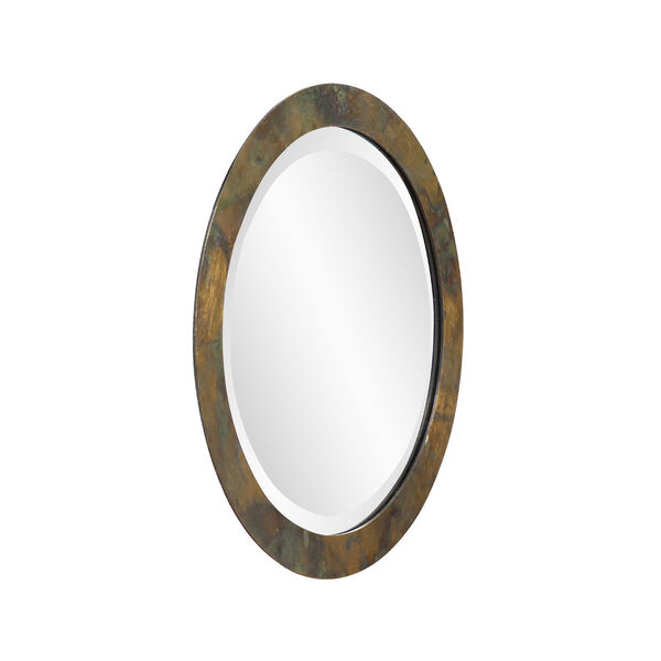 Camou Acid Treated 15-Inch Round Wall Mirror, image 2