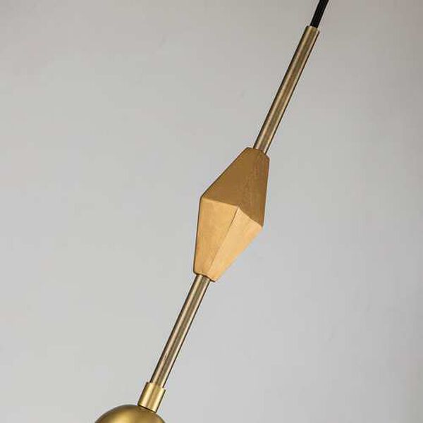 Etoile Aged Brass Five-Inch One-Light Mini Pendant, image 3