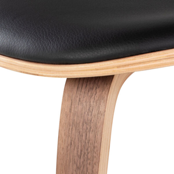 Satine Matte Black and Natural Dining Chair, image 4