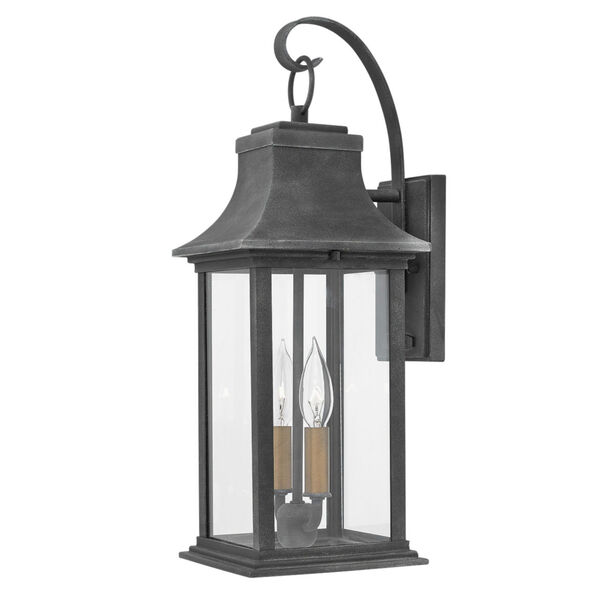 Adair Aged Zinc Two-Light Outdoor Wall Mount, image 1