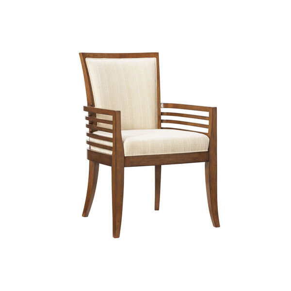 Ocean Club Brown and Ivory Kowloon Arm Chair, image 1
