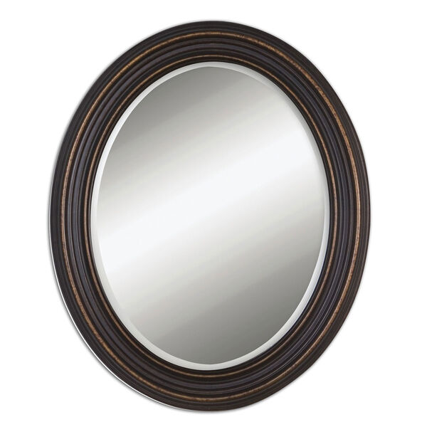 Ovesca Dark Oil Rubbed Bronze Oval Mirror, image 2