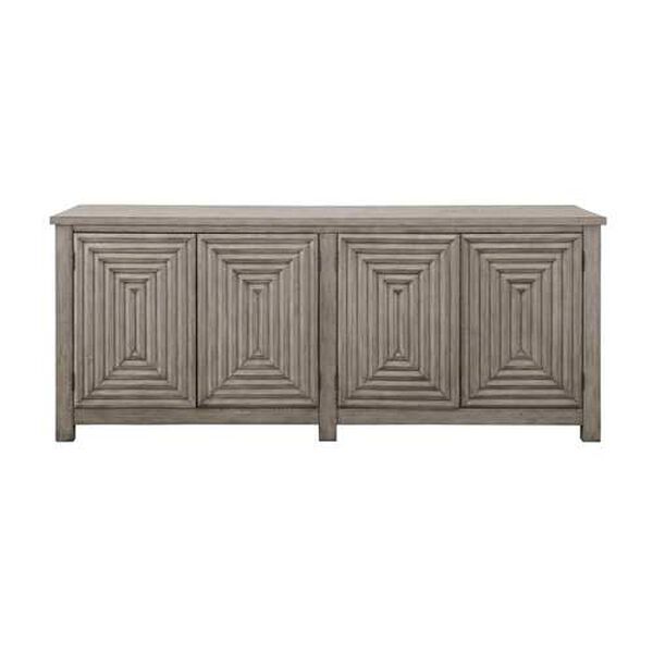 Melany Grey Credenza with Four Doors, image 2