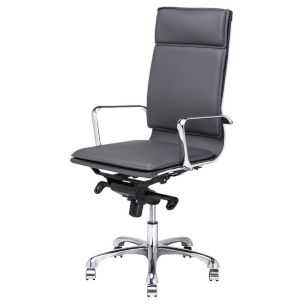 Carlo Gray and Silver Office Chair, image 1