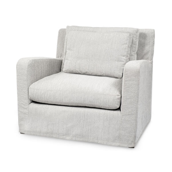 Denly III Frost Gray Slipover Upholstered Arm Chair, image 1